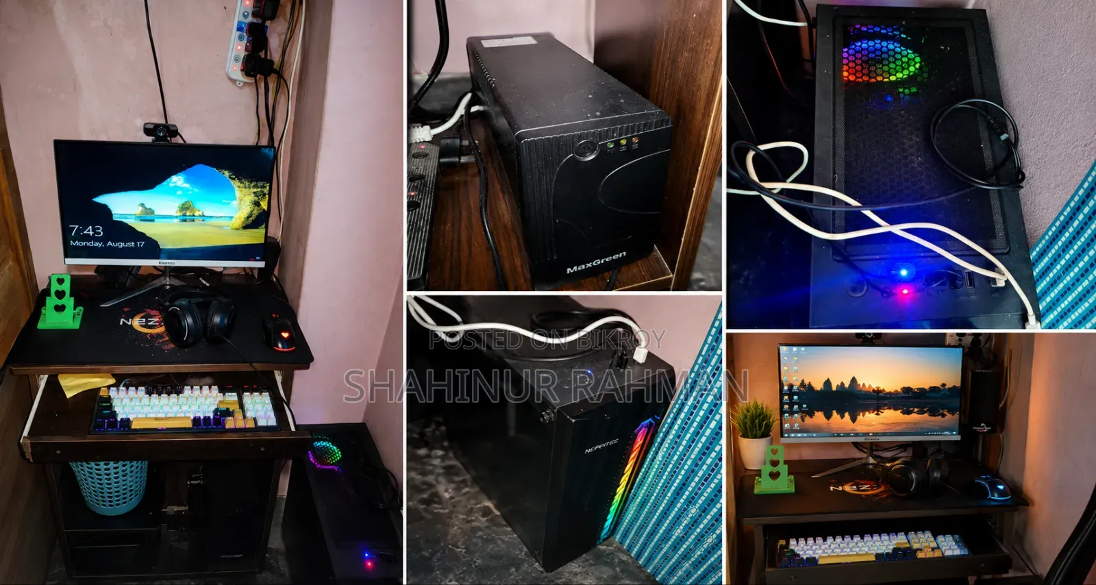 Desktop Computer Gigabyte 8GB AMD Ryzen HDD+SSD 1T