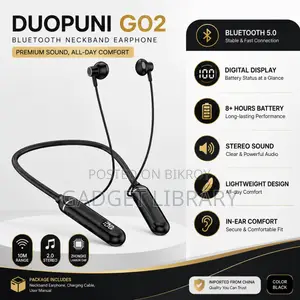 DUOPUNI G02 Bluetooth Neckband | Digital Display