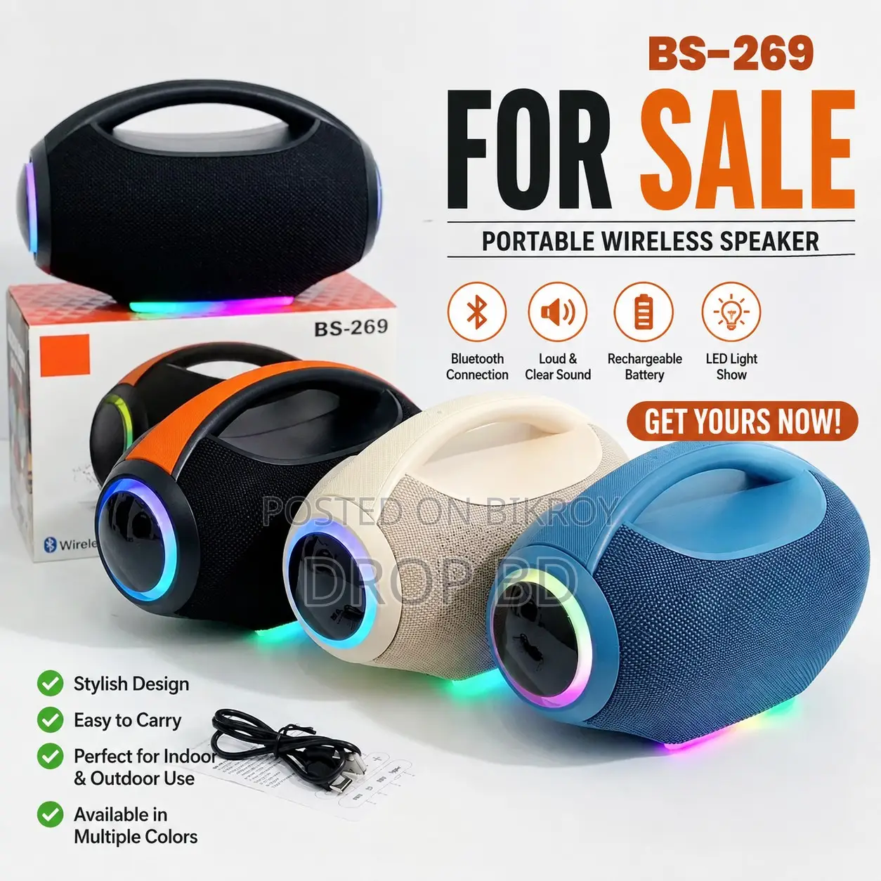 JBL BS-269 Wireless Bluetooth Speaker Specifications BlackSKU:D1161