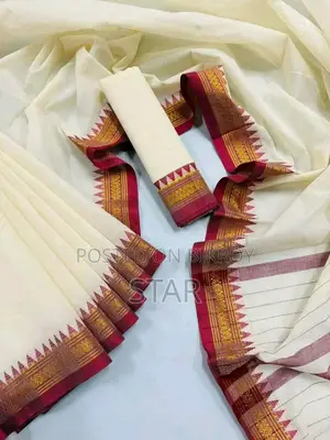 ব্লাউজ পিসসহ আকর্ষণীয় তাঁতের শাড়ি