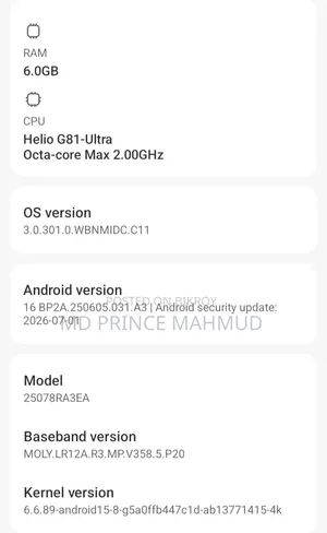 Xiaomi Redmi 15C 128 GB Black