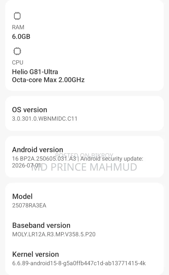 Xiaomi Redmi 15C 128 GB Black