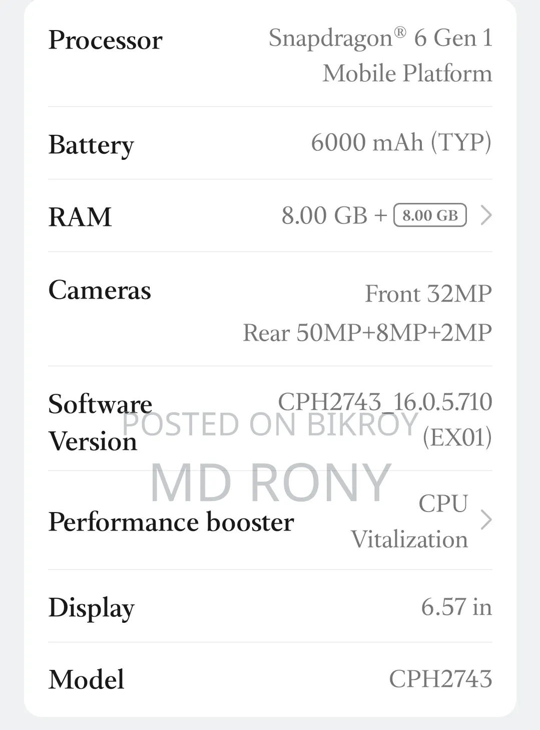 Oppo Reno14 F 256 GB Green