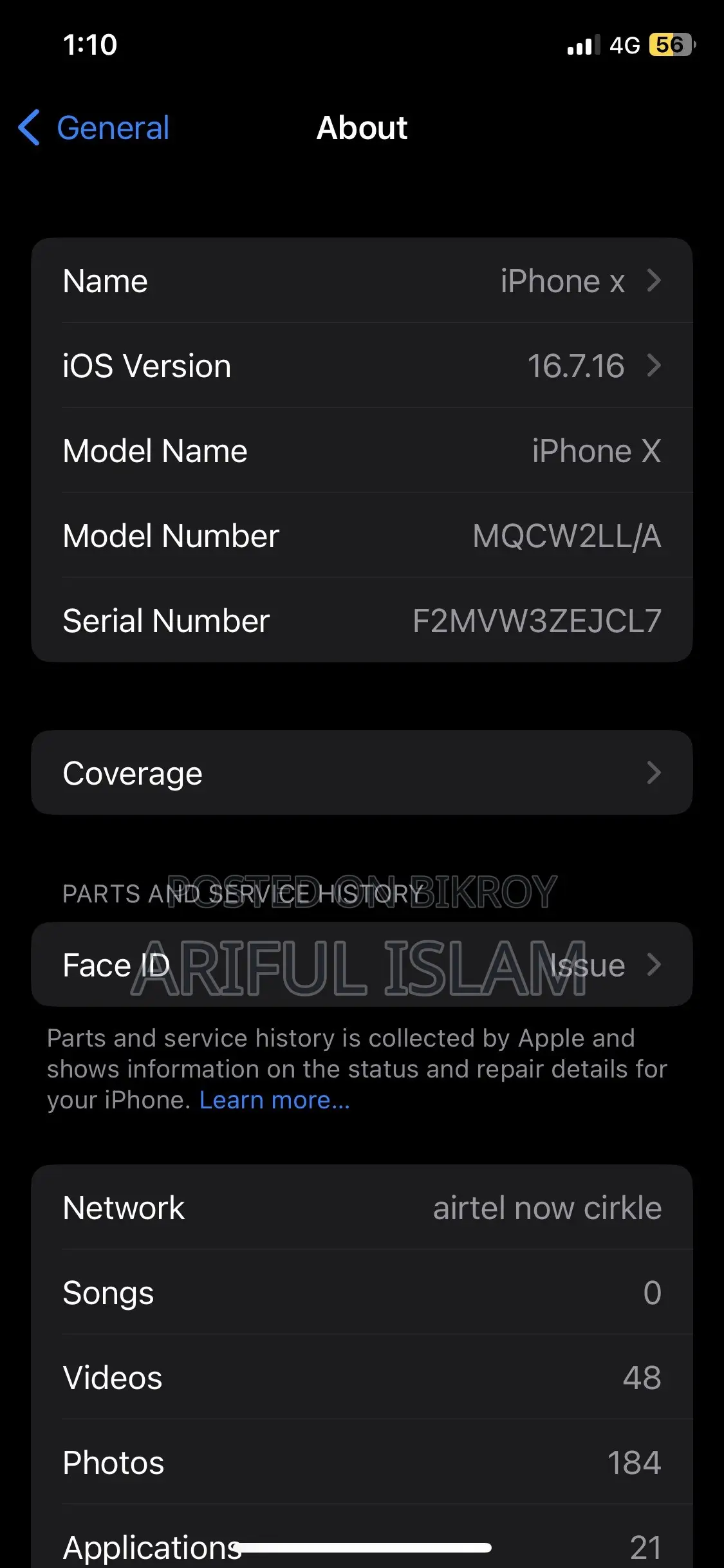 Apple iPhone X 256 GB White