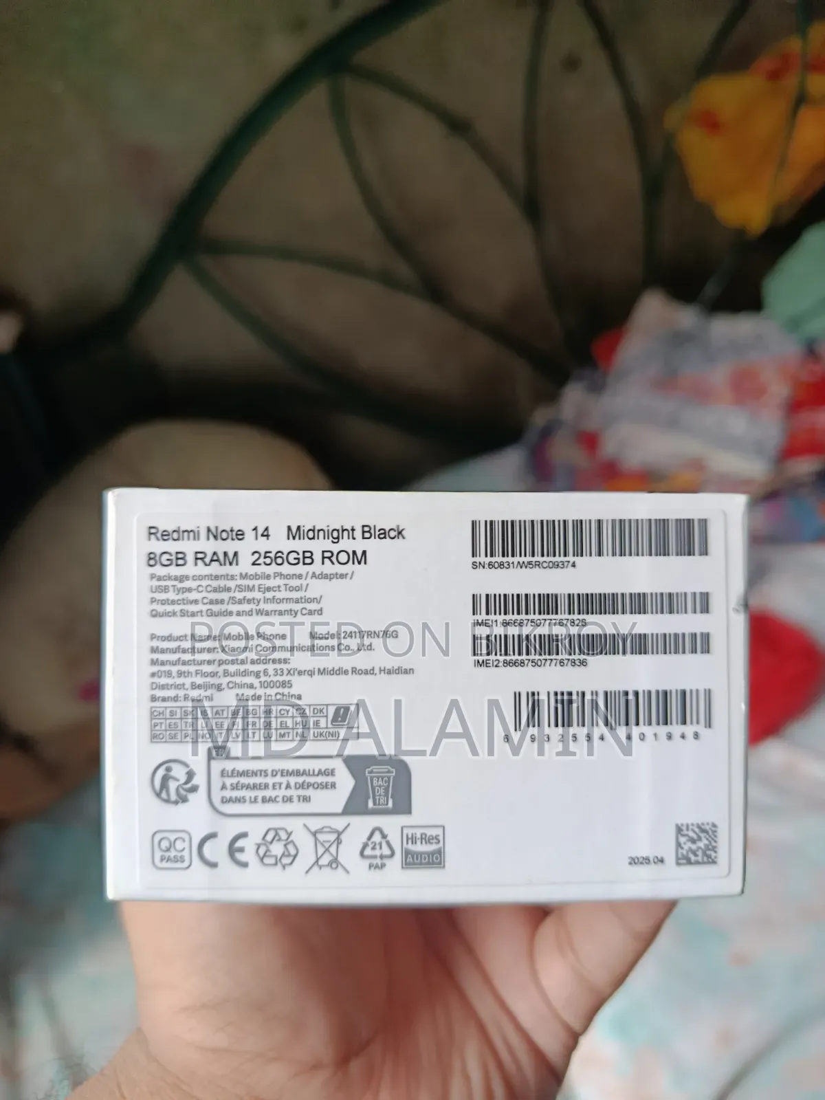 Xiaomi Redmi Note 14 4G 256 GB Black