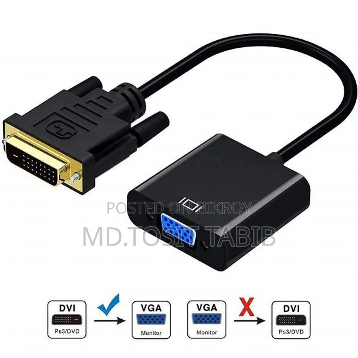 Dvi to Vga Adapter -Dvi to Vga