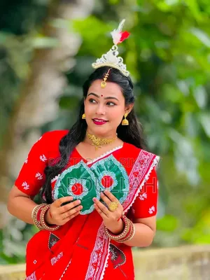 পূজা স্পেশাল পান পাতা শাড়ি