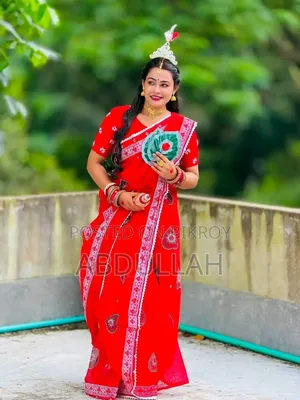 পূজা স্পেশাল পান পাতা শাড়ি