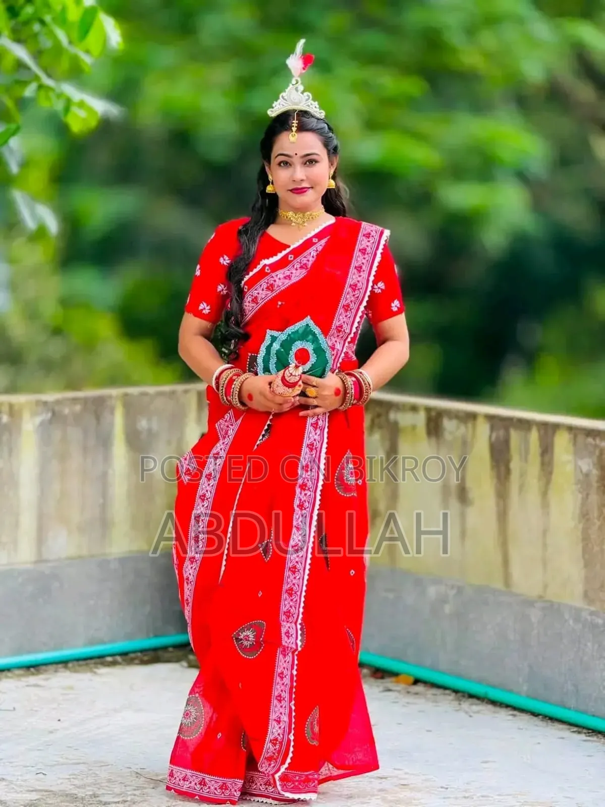পূজা স্পেশাল পান পাতা শাড়ি