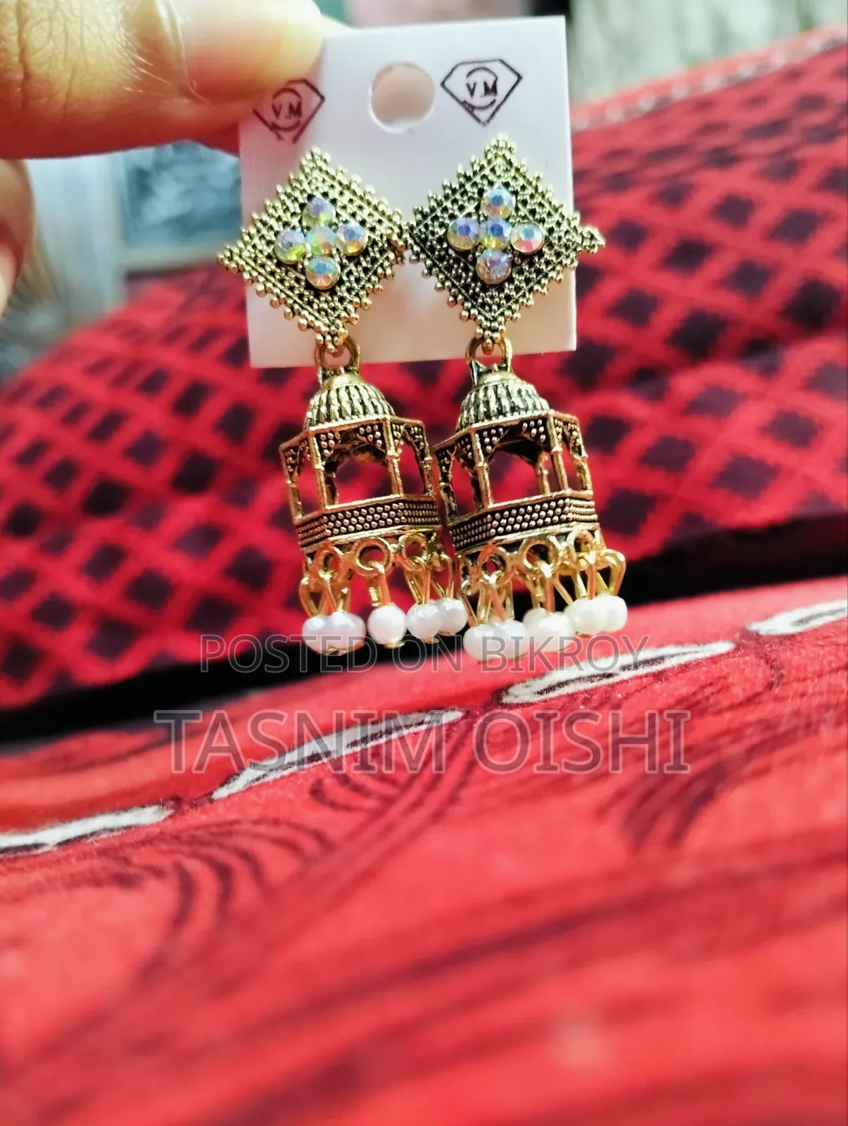 ট্র্যাডিশনাল অ্যান্টিক ঝুমকা (Antique Polish Jhumka)