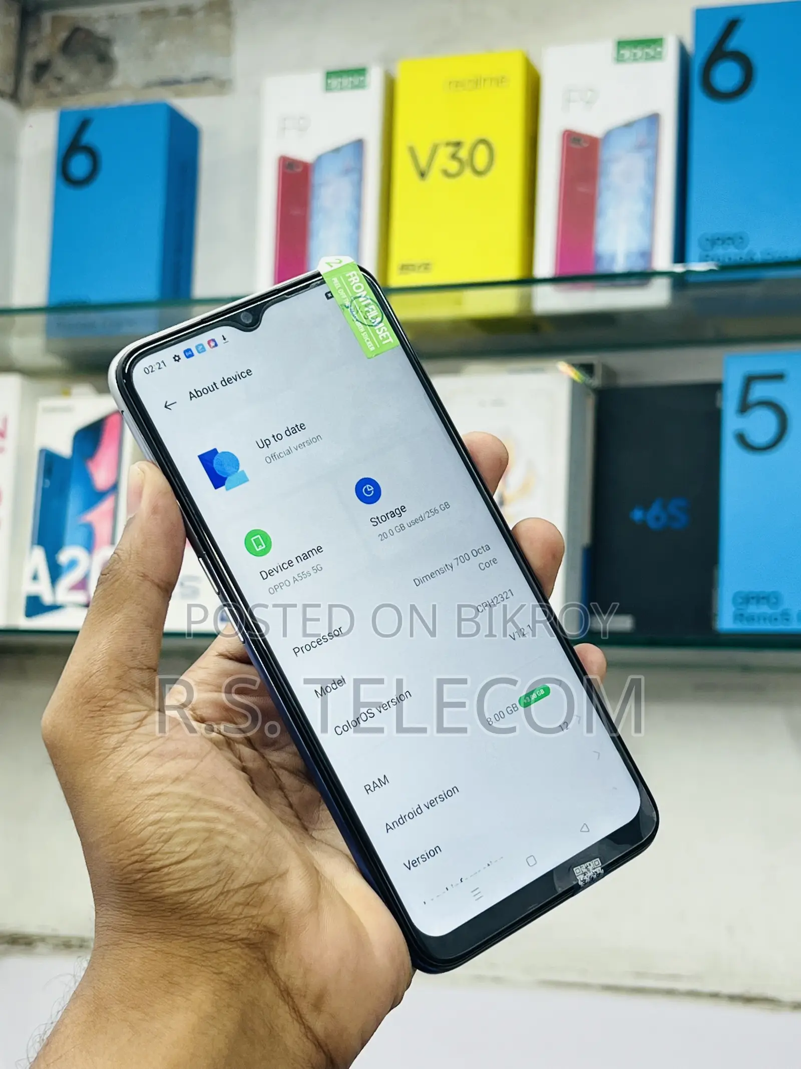 New Oppo A55 5G 128 GB Blue
