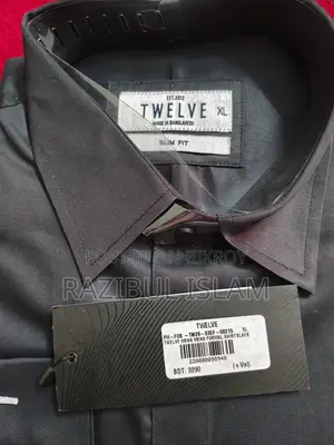 Black Color TWELVE Brand Mens Formal NEW Shirt Sell