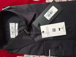 Black Color TWELVE Brand Mens Formal NEW Shirt Sell