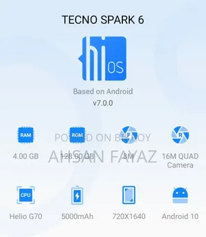 Tecno Spark 6 Air 64 GB Black