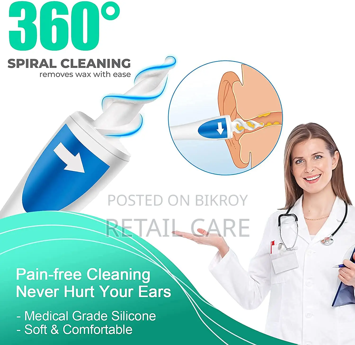 Smart Swab Ear Wax Remover – Silicone Reusable Ear Cleaner