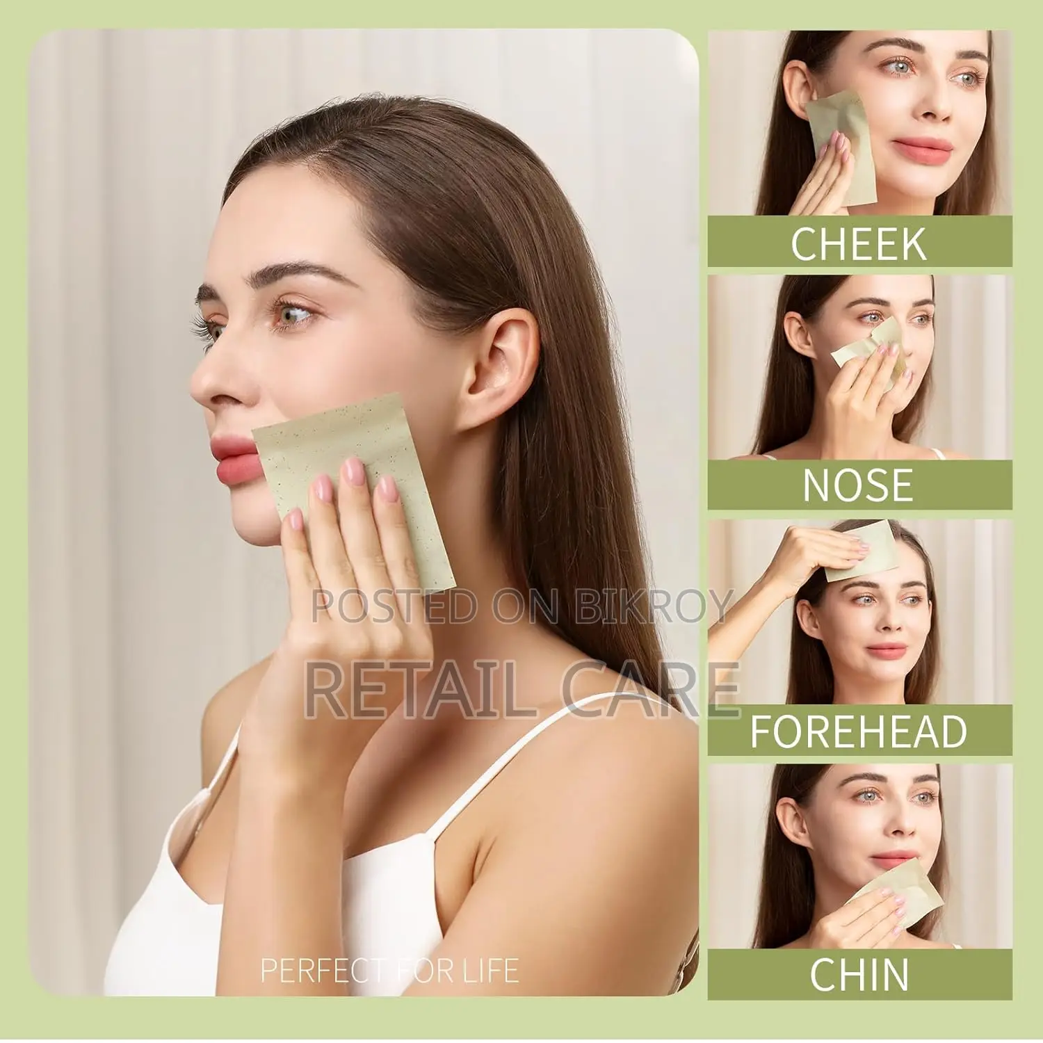 100pcs Face Oil Blotting Paper – Oil Absorbing Sheets for Oily Skin