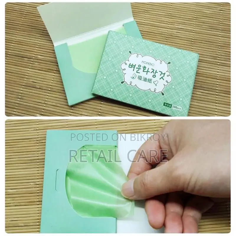 100pcs Face Oil Blotting Paper – Oil Absorbing Sheets for Oily Skin