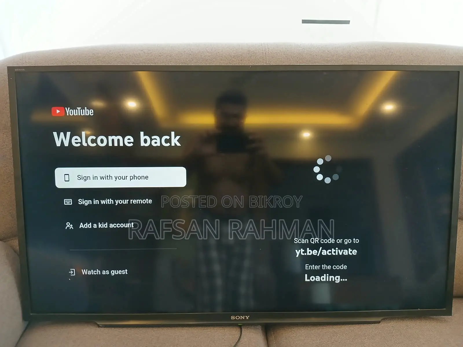 সনি ব্রাভিয়া টিভি - ৪০"