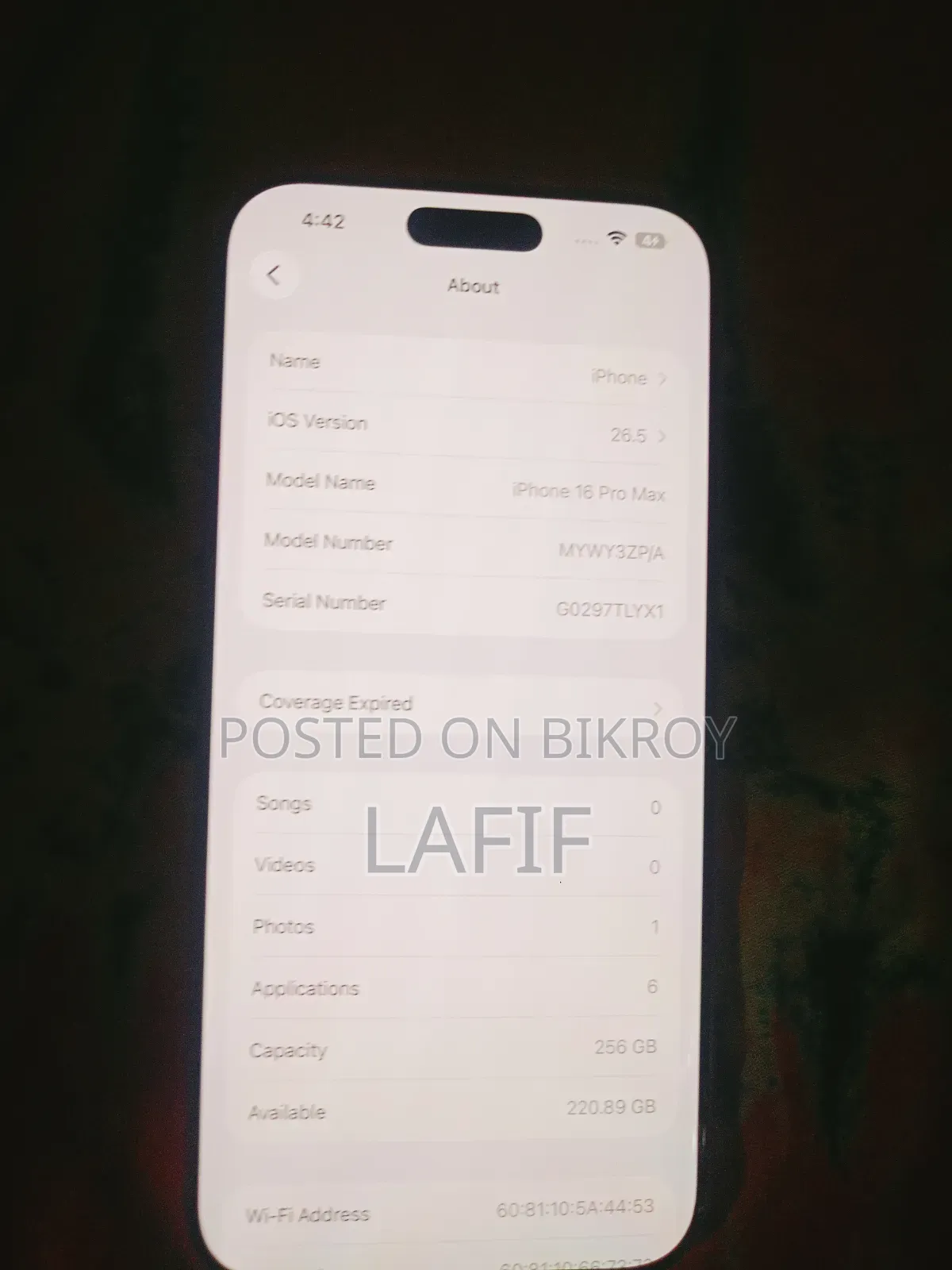 Apple iPhone 16 Pro Max 256 GB Gray