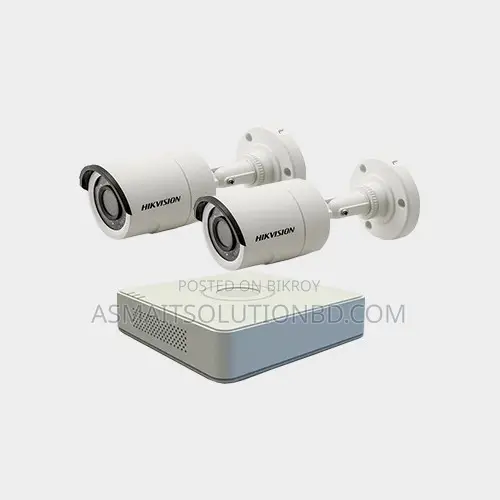 Hikvision (2 PCS 2 MP Full Color CCTV Camera Package )