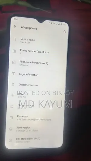 Vivo Y12 32 GB Black