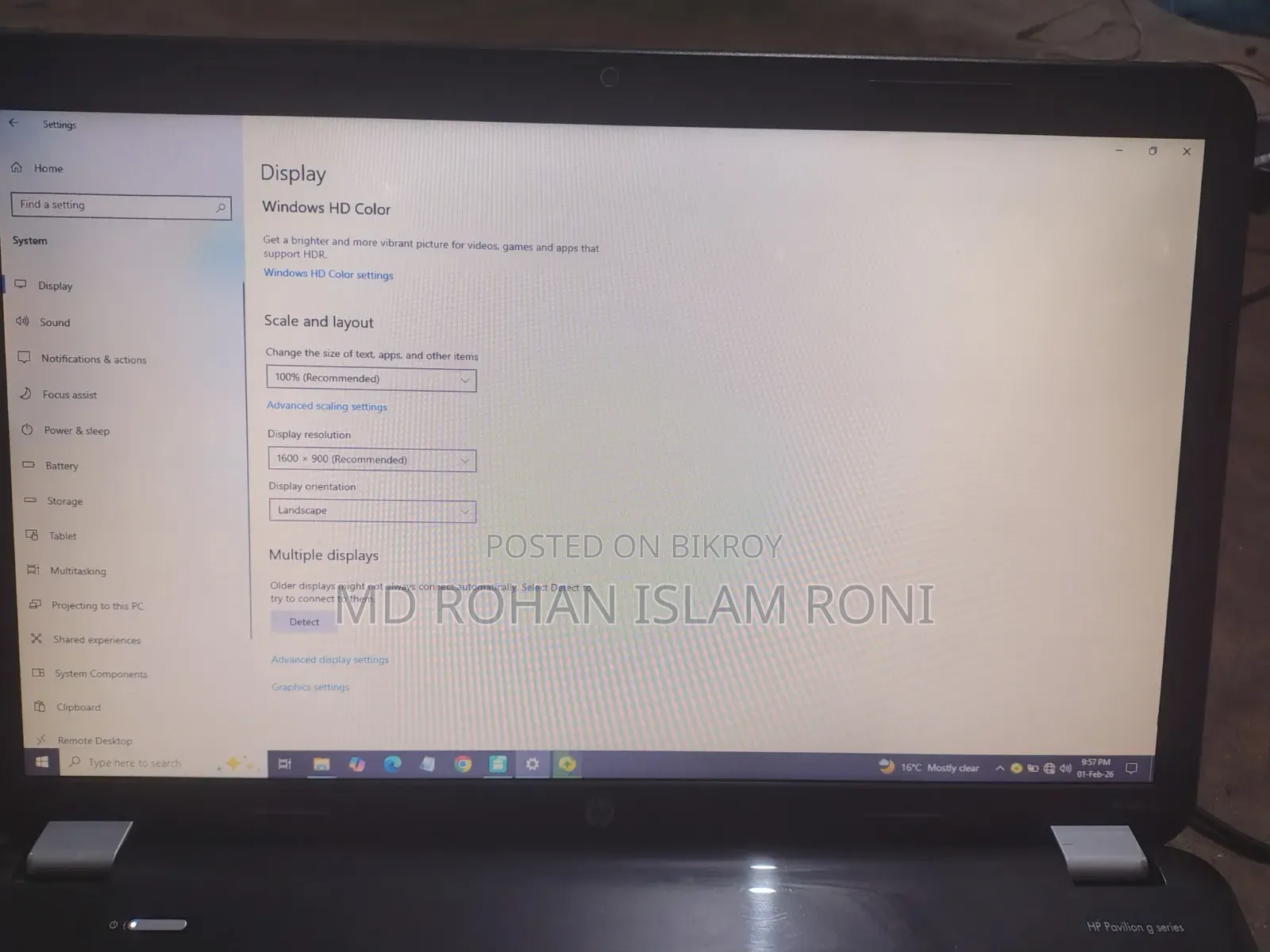 Laptop HP Pavilion G4 8GB Intel Core I3 HDD+SSD 256GB