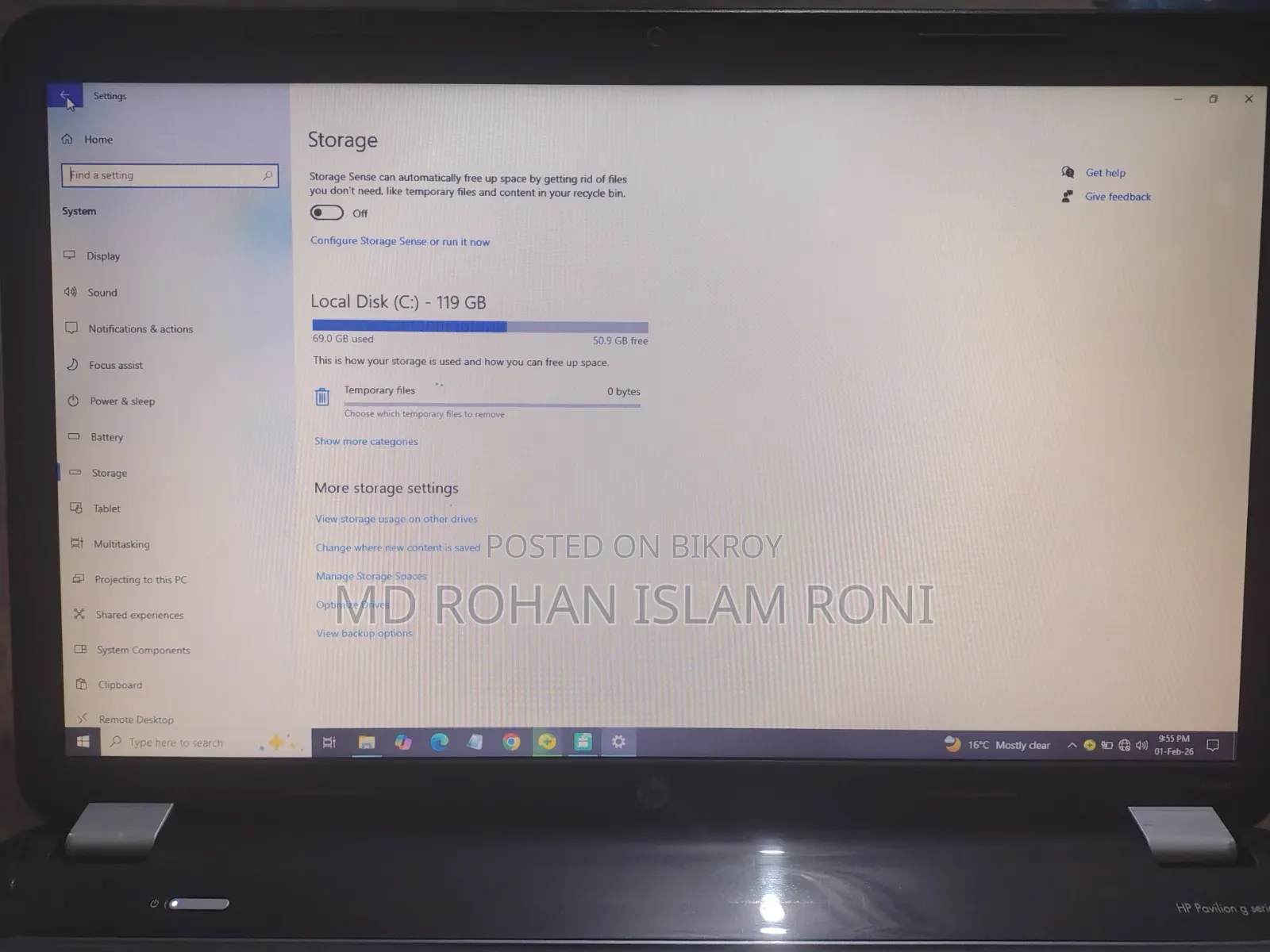 Laptop HP Pavilion G4 8GB Intel Core I3 HDD+SSD 256GB