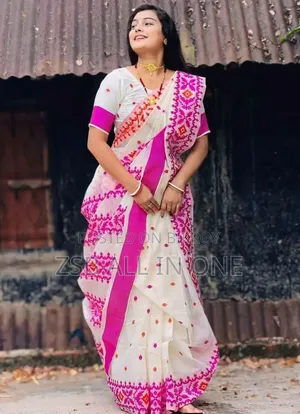 Half Silk Screen Print Saree