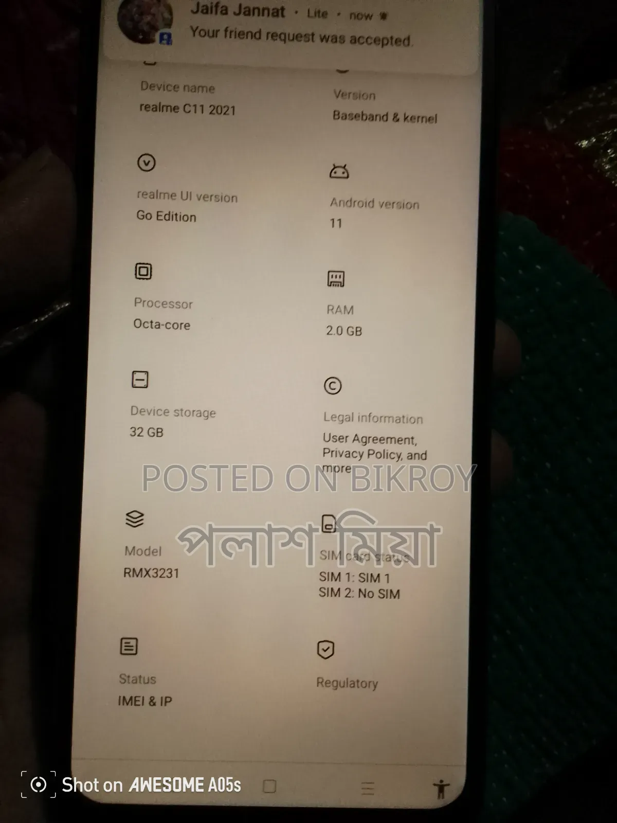 New Realme C11 2021 32 GB Black