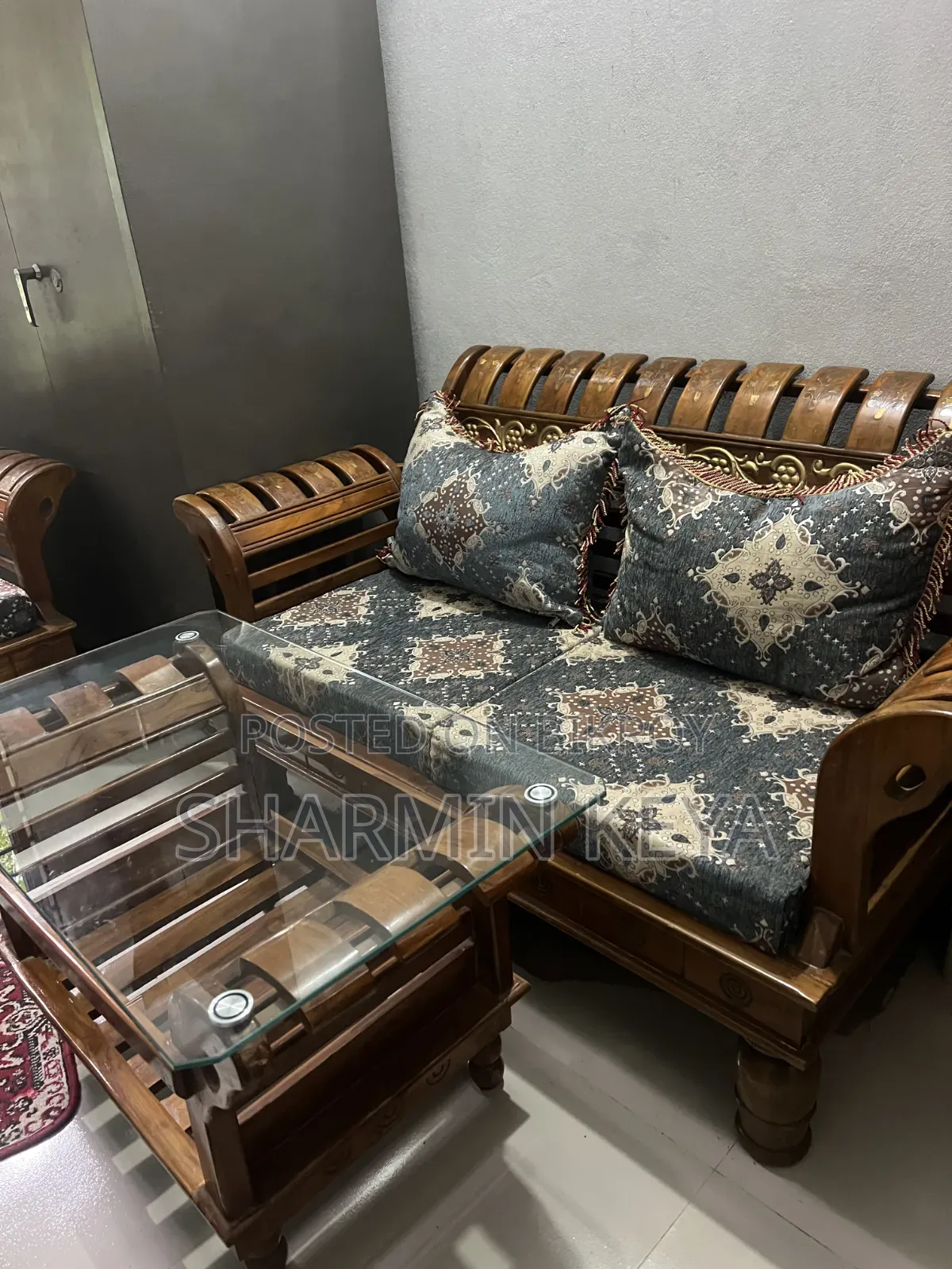 সেগুন কাঠের সোফা সেট