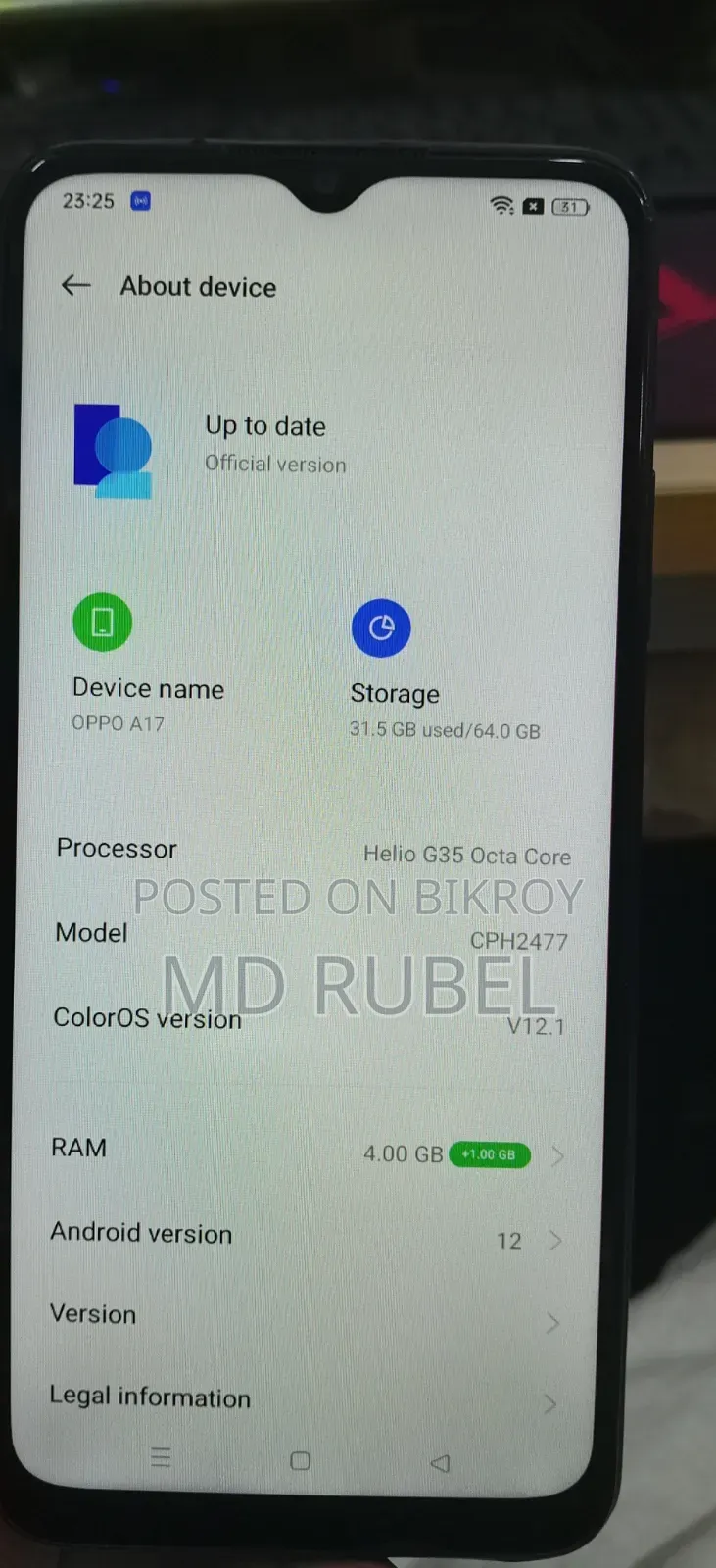 Oppo A17 64 GB Blue