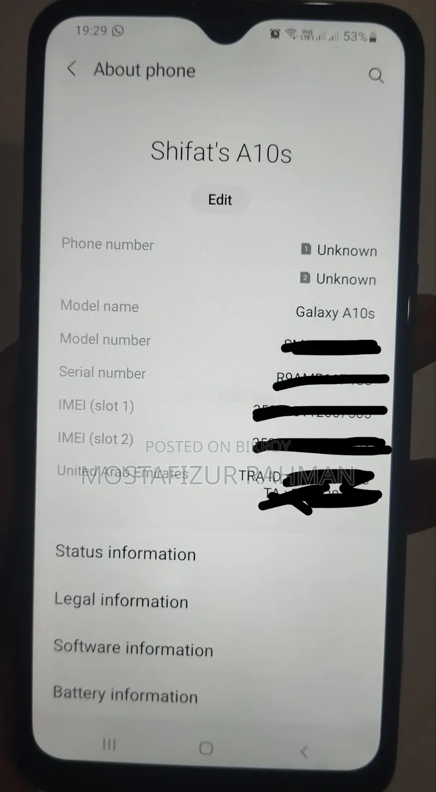 Samsung Galaxy A10s 32 GB Black