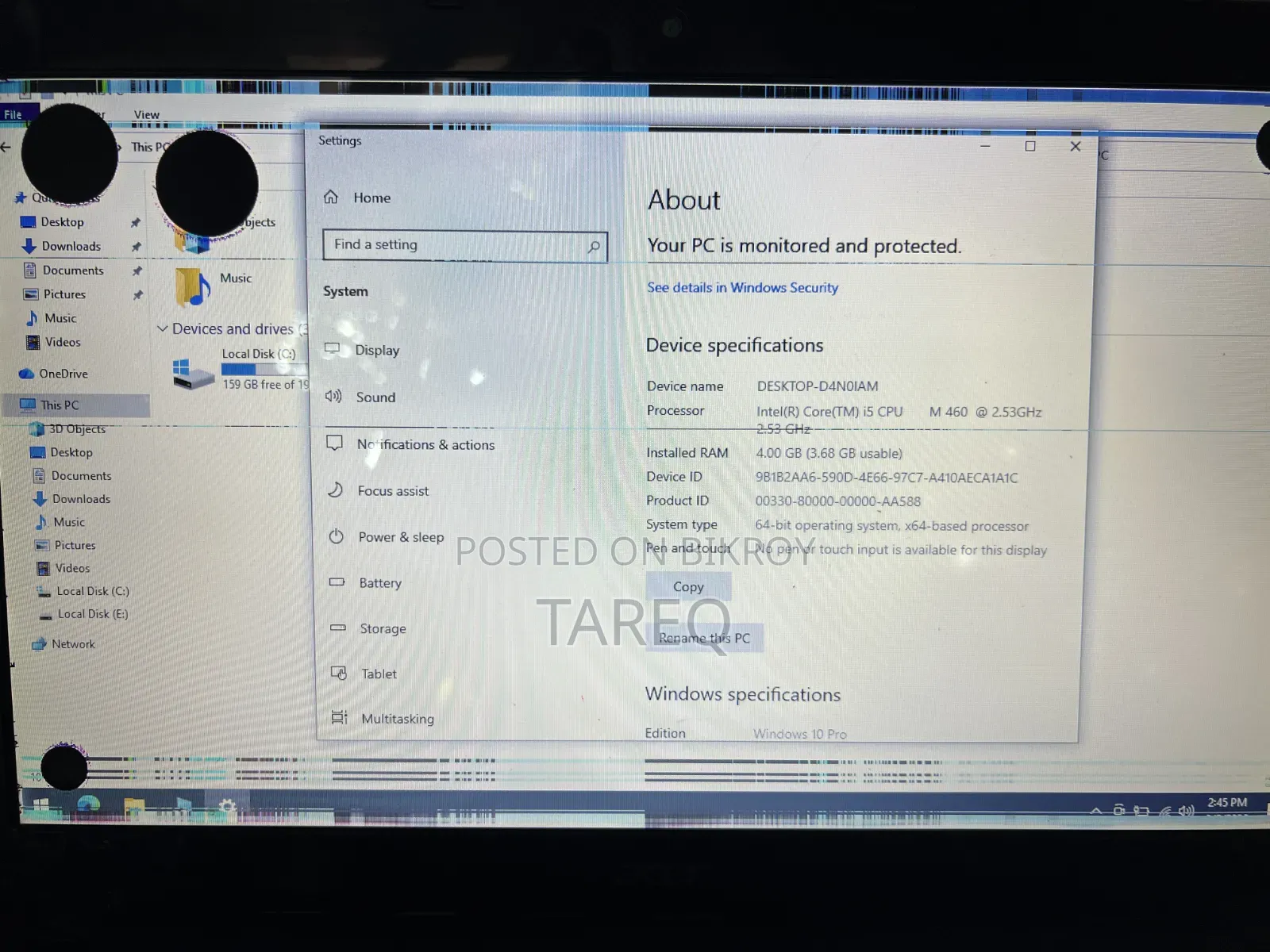 Laptop Acer Aspire 5742 4GB Intel Core I5 HDD 512GB