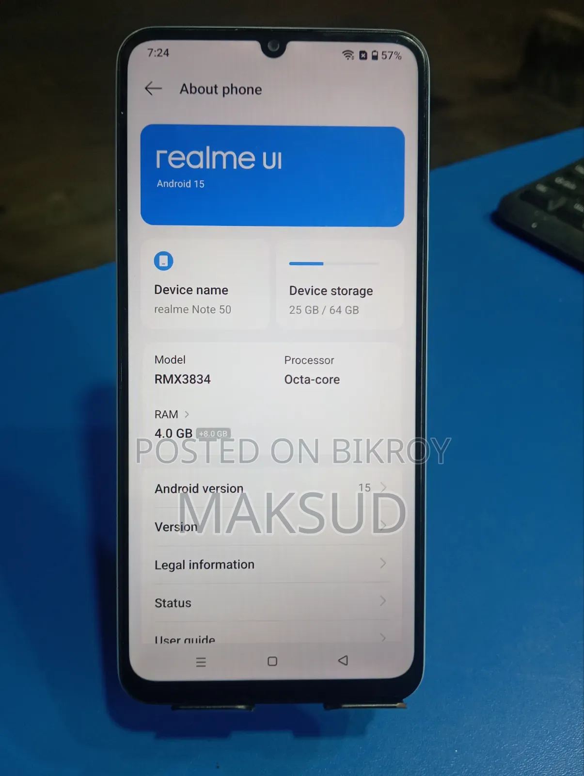 Realme Note 50 64 GB Blue