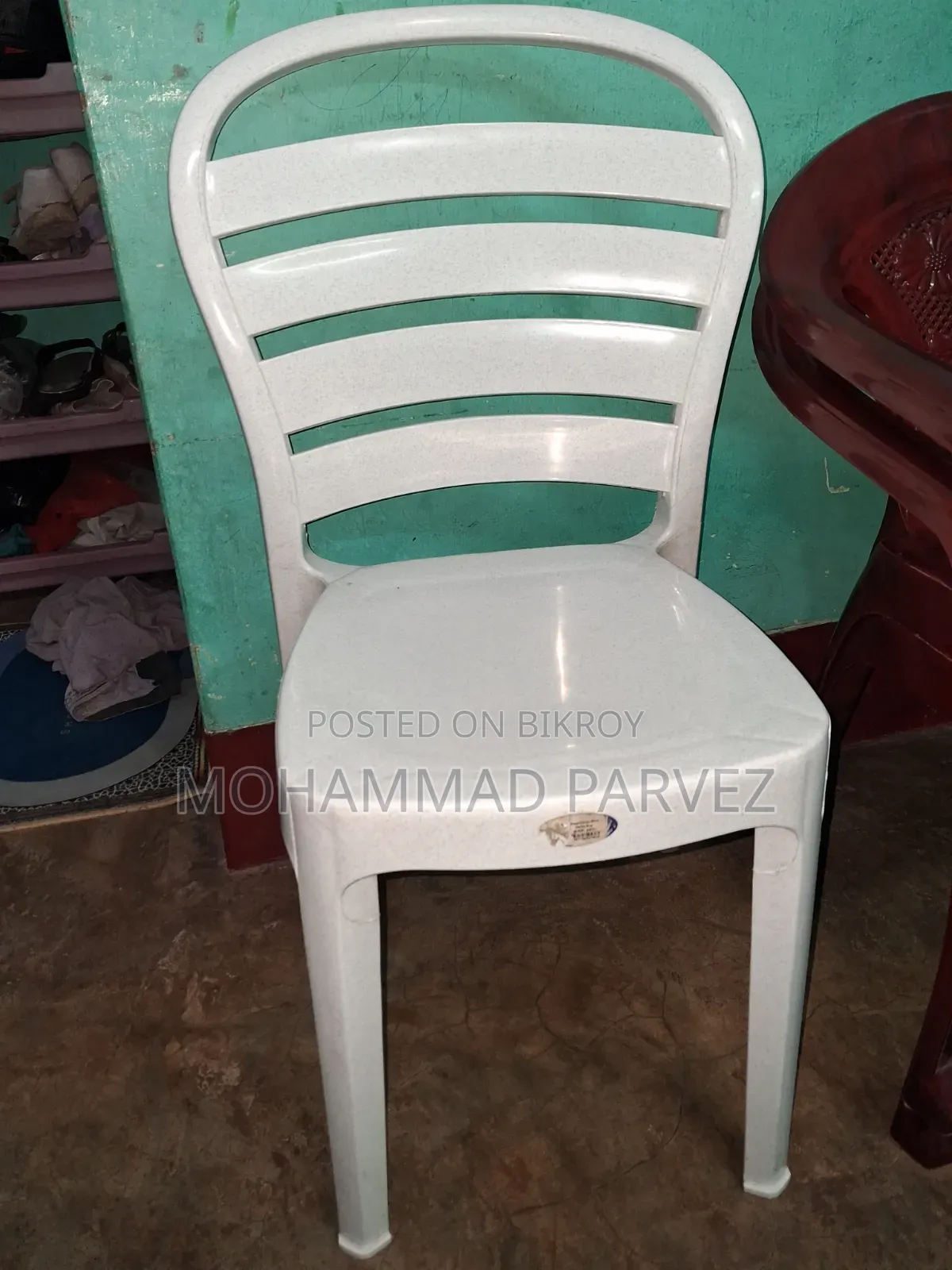 RFL Chair (Maroon Color)/Akij Plastics Chair (White Color)