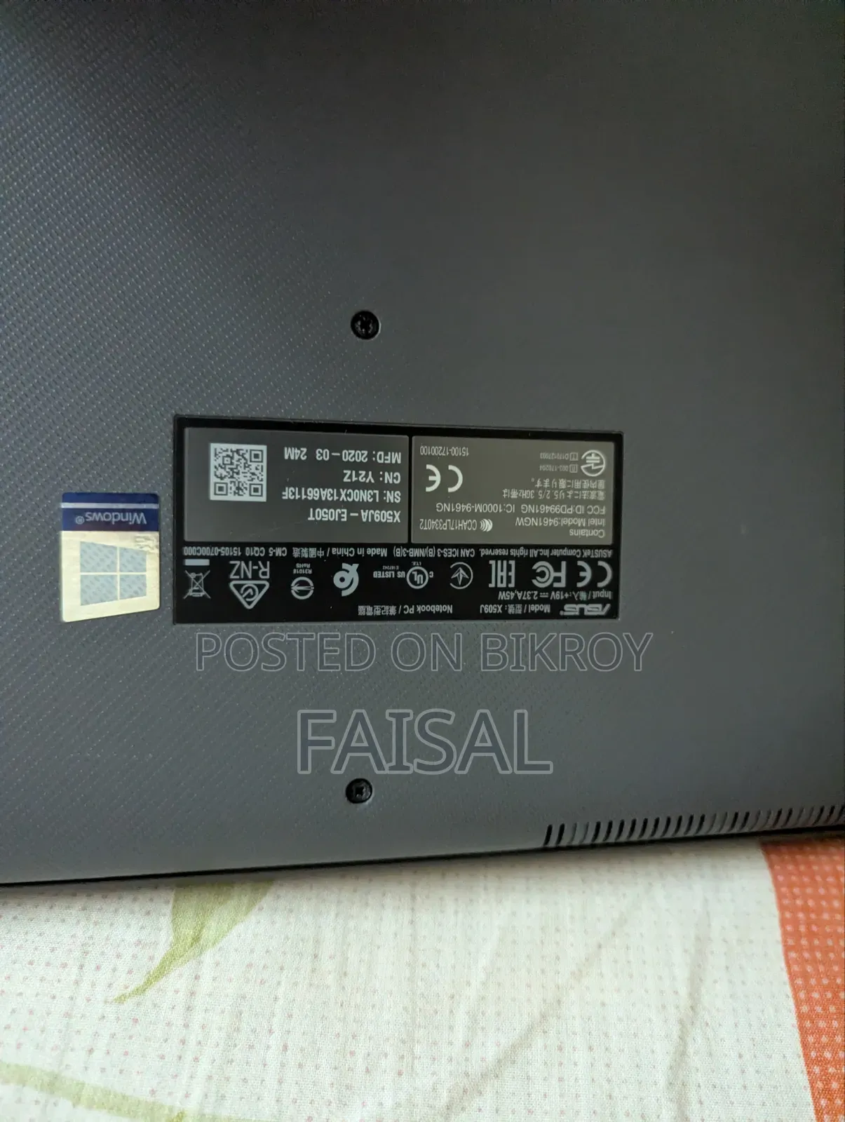 Laptop ASUS 8GB Intel Core I3 HDD 1T