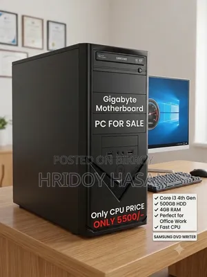 Desktop Computer Gigabyte 4GB Intel Core i3 HDD 500GB