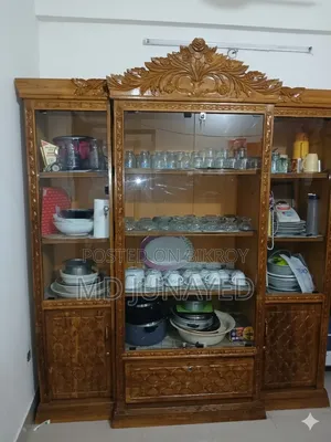 সেগুন কাঠের ওয়াল শোকেচ