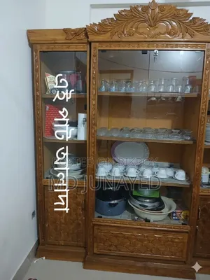 সেগুন কাঠের ওয়াল শোকেচ