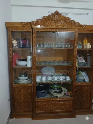 সেগুন কাঠের ওয়াল শোকেচ