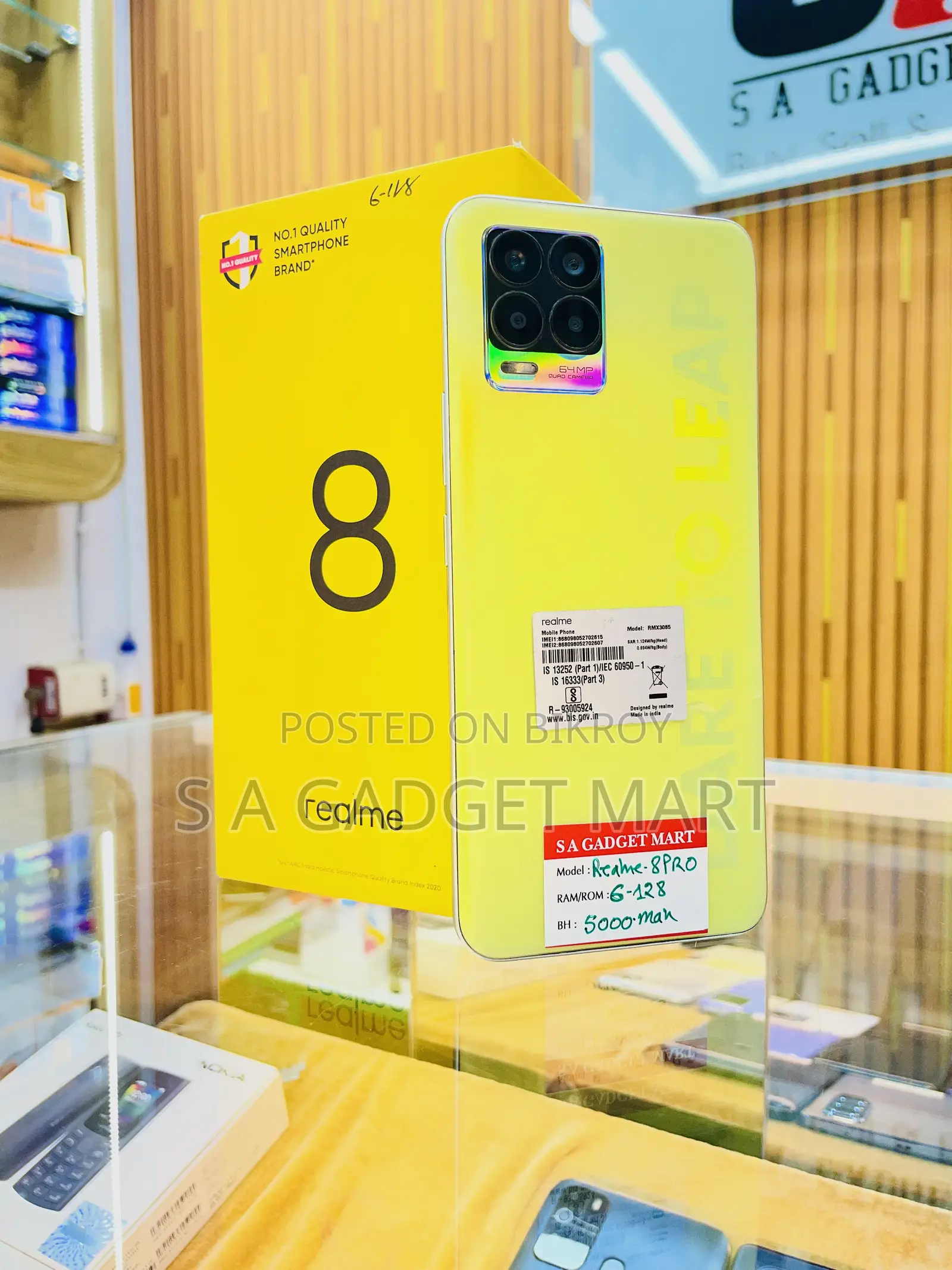 Realme 8 5G 128 GB Yellow