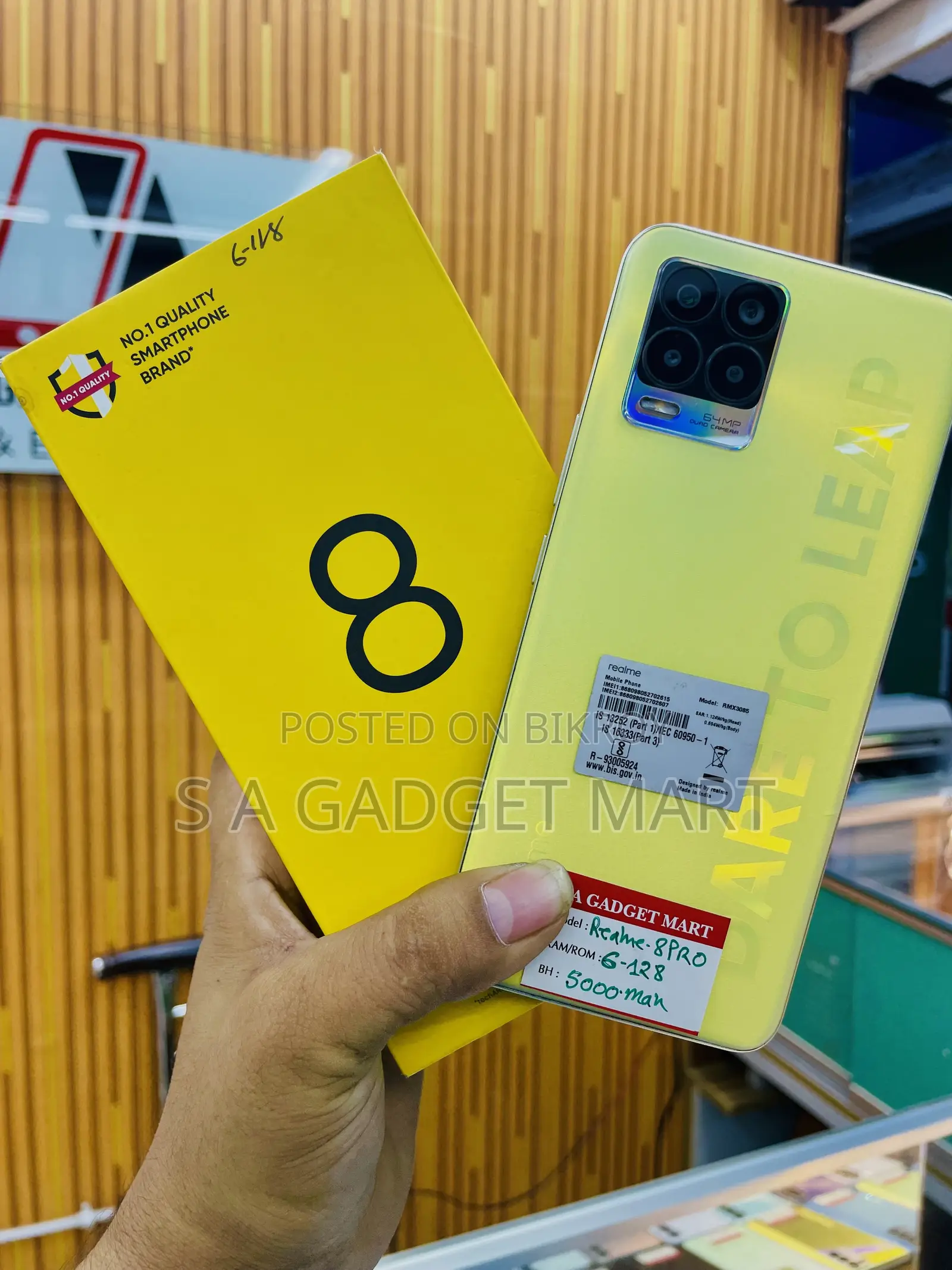 Realme 8 5G 128 GB Yellow