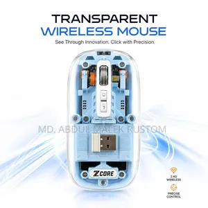 Transparent Wireless Mouse – Futuristic Stylish!