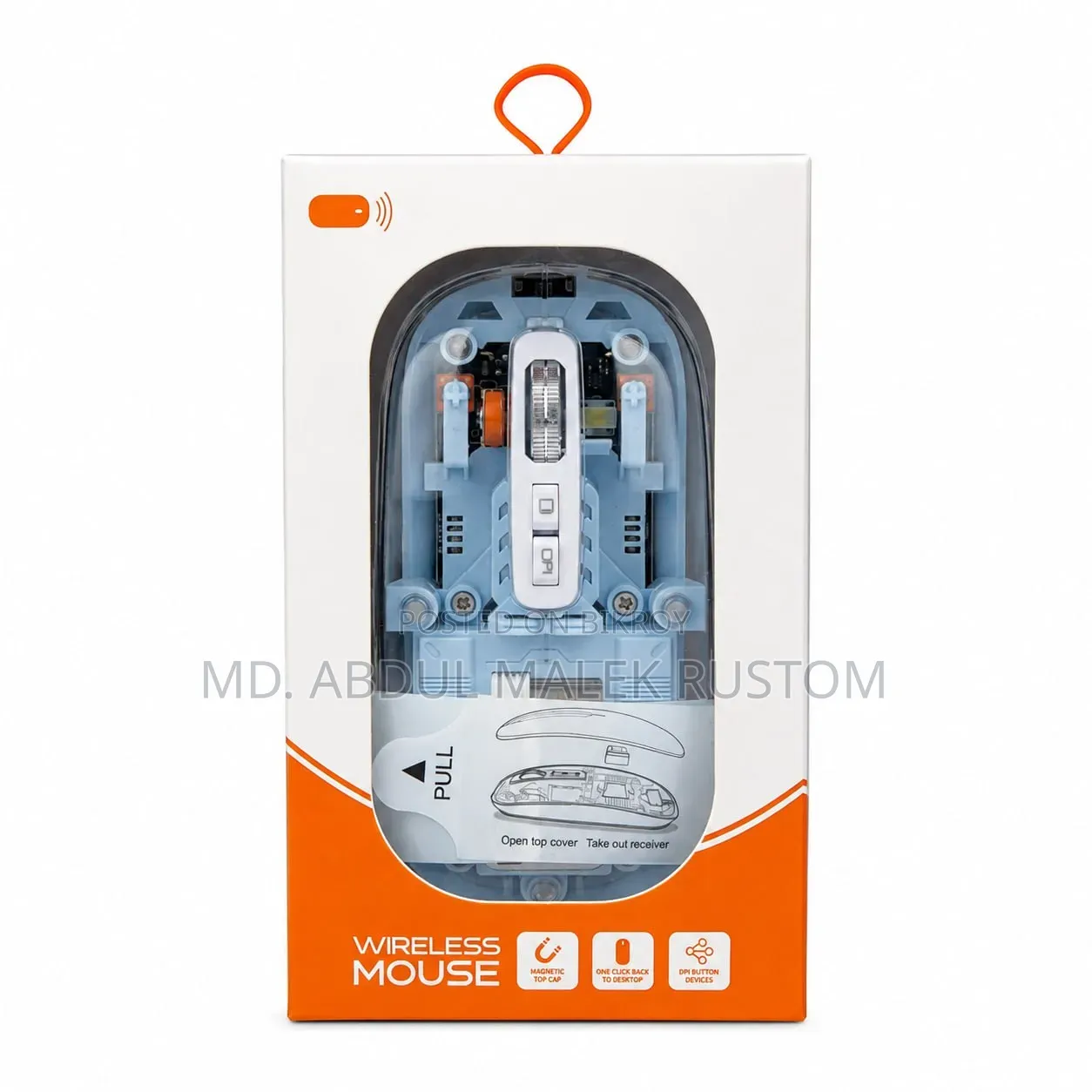 Transparent Wireless Mouse – Futuristic Stylish!