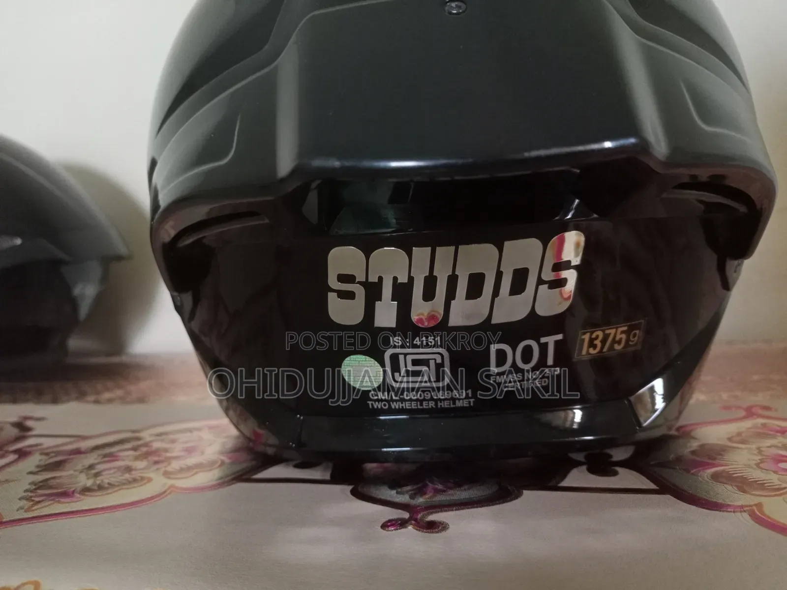 STUDDS Flip-Up Modular Helmet | Glossy Black | Very Good Condition