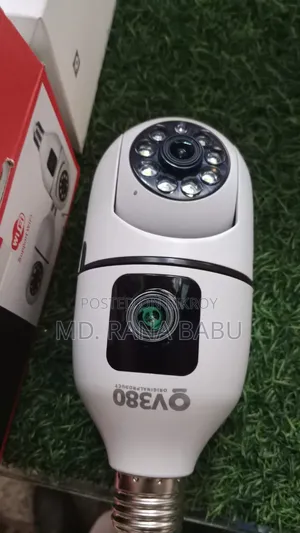 V380 PTz Wifi Dual Lens Bulb IP Night Vision Cc Camera(ydjushd)