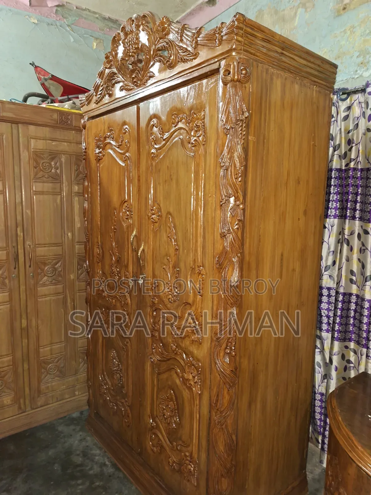 সেগুন কাঠের নতুন আলমারি(প্রিমিয়াম বার্মা সেগুন)