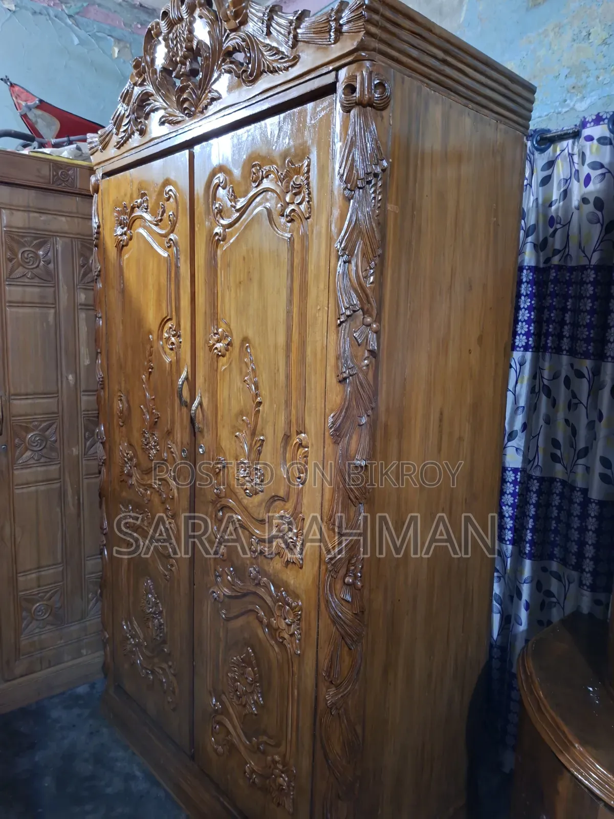 সেগুন কাঠের নতুন আলমারি(প্রিমিয়াম বার্মা সেগুন)
