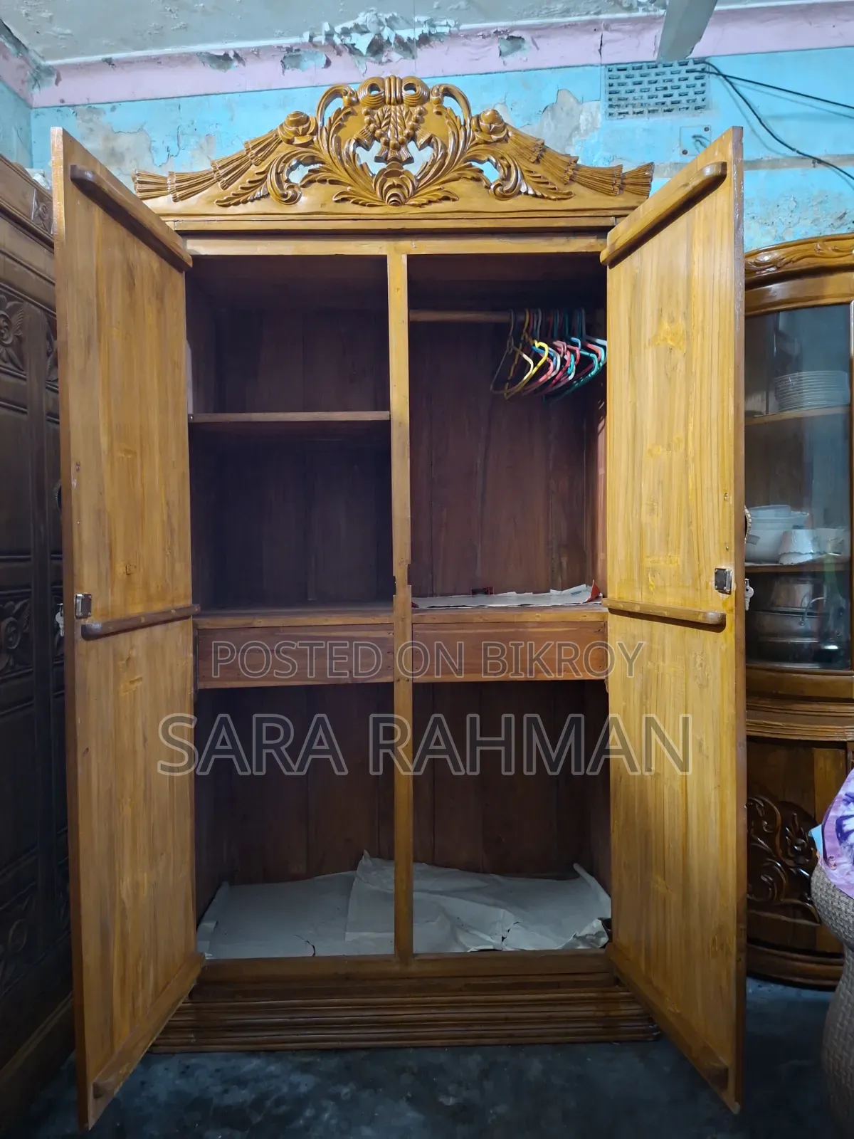 সেগুন কাঠের নতুন আলমারি(প্রিমিয়াম বার্মা সেগুন)