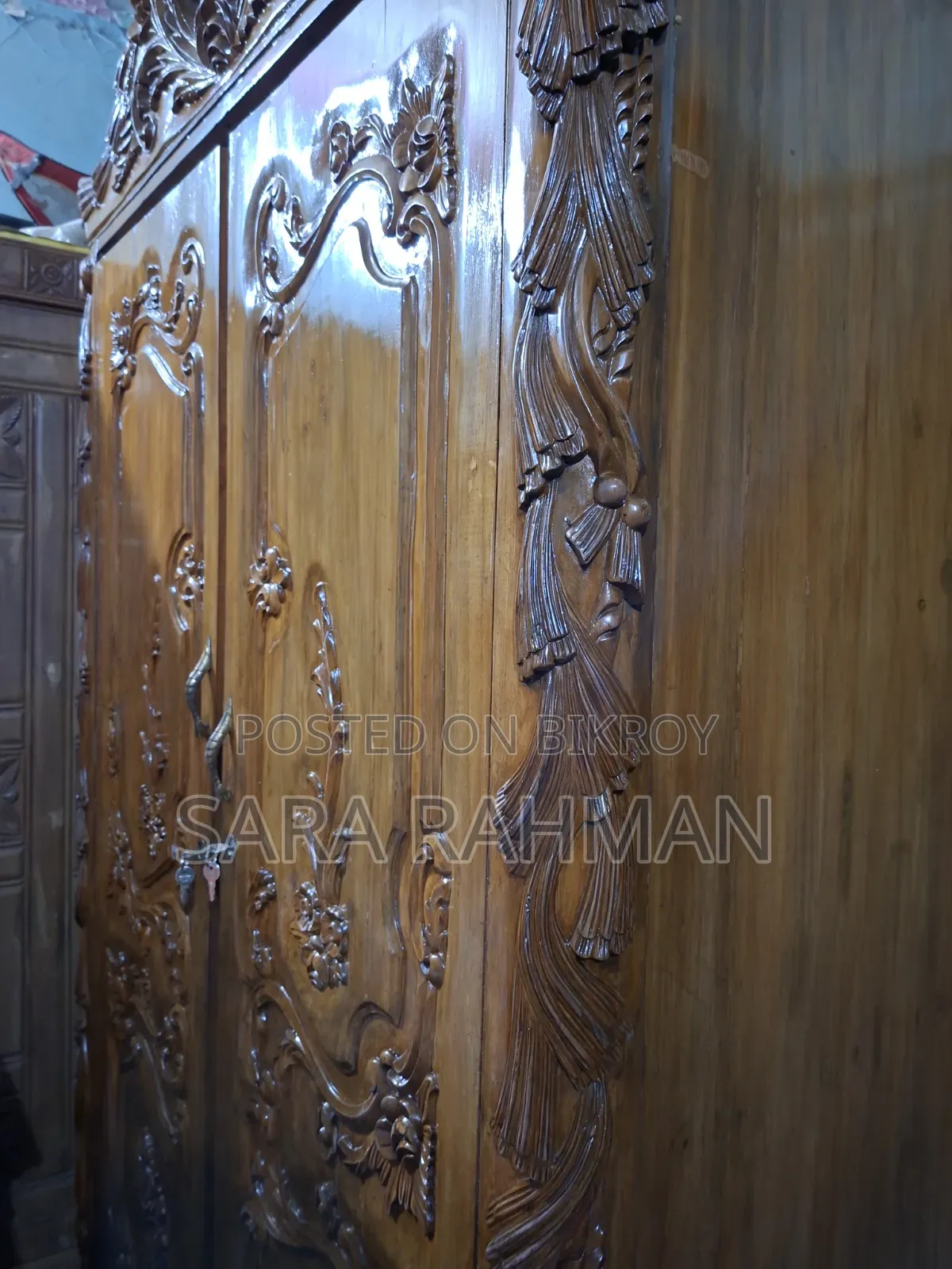 সেগুন কাঠের নতুন আলমারি(প্রিমিয়াম বার্মা সেগুন)